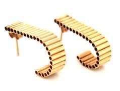 14kt Yellow gold J hoop earrings