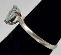 Blue Topaz Gemstone Ring in Sterling Silver