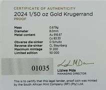 2024 1/50 OZ. Proof Gold Krugerrand