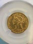 1853 $5 Gold Liberty, NGC AU58 Vault Box