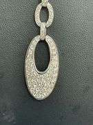 CERTIFIED BRAND NEW 14K WHITE GOLD NECKLACE WITH DIAMOND PENDANT