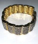 Huge 113.5 Gram 14 Kt Gold Plate Italian Designer Link Bracelet
