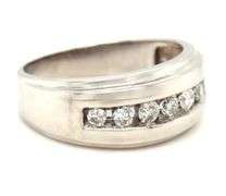 14kt White gold 0.40ctw channel set diamond band