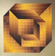 Rare Victor Vasarely Heliogravure Circa 1974, AXO-44
