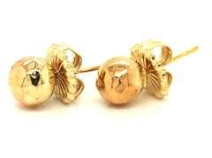 18kt Yellow gold Ippolita Hammered ball stud earrings