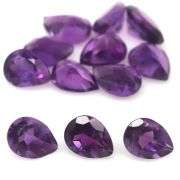 Stunning 12.58ct matched pear cut real Brazilian Amethyst set
