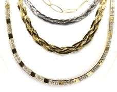 Group lot of 4 vintage 925 sterling silver necklaces