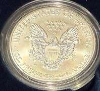 2012 W Unc Silver Eagle With Box Paper.
