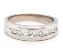 Stunning 14K WG Unisex Diamond Band