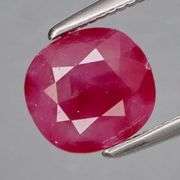Classic cushion cut! Swirling saturation! 2ct Winza Ruby!