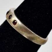 Red Garnet Gemstone Ring in Sterling Silver