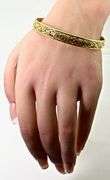 Unusual 18K  Byzantine Style Bangle Bracelet