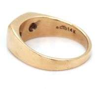Tasteful 14K Yellow & White Gold Ring with Diamond