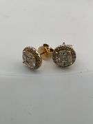 CERTIFIED BRAND NEW 14K GOLD DIAMOND STUDS