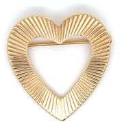 14kt Yellow gold heart shaped brooch