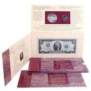 1993 Thomas Jefferson 3-Piece Coin and Currency Set in Original Packaging w/CoA