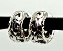 High-End 18K White Gold and Diamond Huggie Earrings