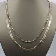 Group lot of 2 vintage 925 sterling silver chains