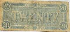 $20 Feb 17 1864 Confederate States Note.