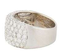 3.75ctw Pave Diamond Wide Band Ring in 14K