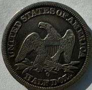 1847 O Circulated Seated Half.