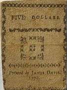 North Carolina Aug 8 1778 $5 Colonial Note.