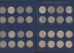 Nice Complete Set of all 35 Franklin Half Dollars 1948 to 1963-D in album