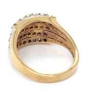 Nice 14k YG 4 Rows of Diamonds Ring