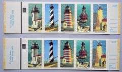 2 Scarcer 25 Cent US Lighthouse Stamp Booklets