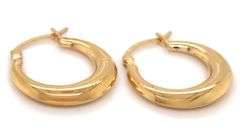 18kt Yellow gold hoop earrings
