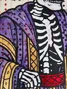 The King is Dead”  original painting by Chad Fandel is a commanding pop art  piece that fuses histor