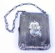 Antique Sterling Silver Evening Purse with Compact