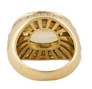 8.0ct Oval Cut Yellow Sapphire and 1.55ctw Black and White Diamond Statement Ring in 18K