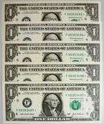 (5) Superb Crisp 2003A Atlanta Star Notes Consecutive Lower Numbers!