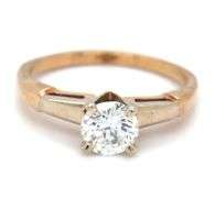 Classic Vintage 14k Ring with 1/2 Carat Diamond