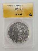 1904 O Morgan Silver Dollar, ANACS MS62