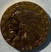 1909 D Slider $5 Indian US Gold