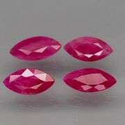 Fantastic 4.49ct set of MARQUISE CUT Burmese Rubies!