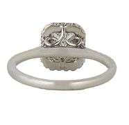 0.86ct Radiant and 0.60ctw Pave Diamond Double Frame Engagement Ring in 14K