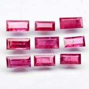 Lavish pinkish red 4.97ct 9 piece Winza Ruby set