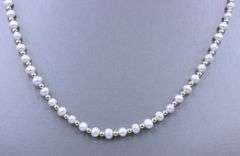 14kt Yellow gold pearl and gold bead necklace