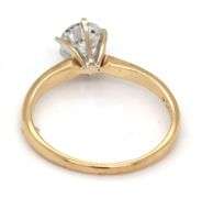 Classic 14K YG 2/3 Carat Diamond Solitaire Ring