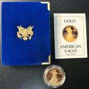 Superb Ultra Cameo Proof 1988 $50 1oz Gold Eagle. Velvet box/COA