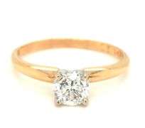 Pretty 14K YG 2/3 Ct. Diamond Ring