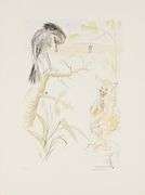 Highly Collectible Salvador Dali Hand-Signed Etching from 'Le Bestiaire de La Fontaine' suite, 1974