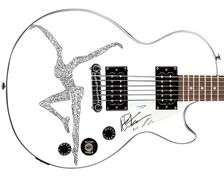 Dave Matthews Signed Custom "Lyrics Logo" Epiphone Graphics Guitar ACOA