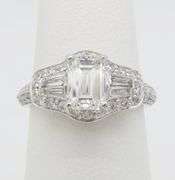 1.94CTW Earth Mined Emerald Cut Diamond Ring