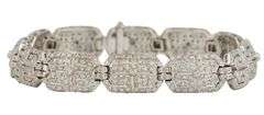 Vintage 2.00ctw Diamond Art Deco Style Link Bracelet in 18K