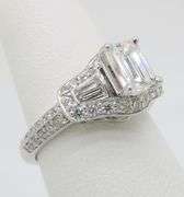 1.94CTW Earth Mined Emerald Cut Diamond Ring