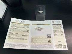 CERTIFIED 14K WHITE GOLD AND DIAMOND ENGAGEMENT RING